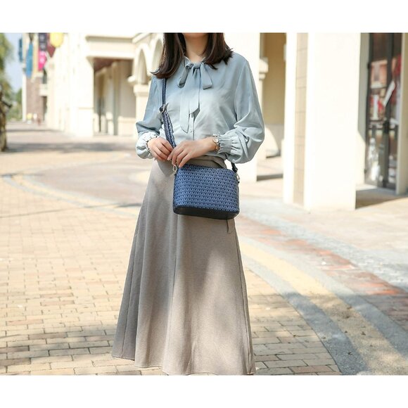 Vegan Leather Tote Bag Set Women Top Handle Purse Wallet Organizer - Picture 3 of 9